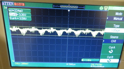 Scope_50MHz_Crystal_OSC_showing_Replica_LOW_freq_AMPLITUDE_after_clock_doubling.JPG