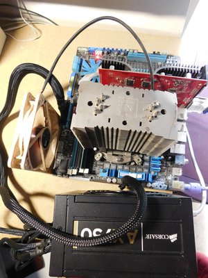 Asus P55D EVO dumpster find smoke test.JPG