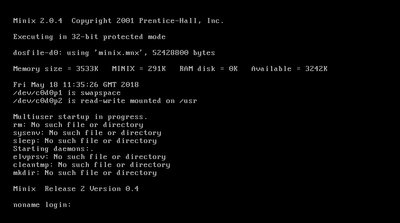 538-Minix login - Some commands not found.jpg