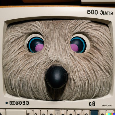 DALL·E 2023-03-24 23.06.45 - a photo of a 386 DOS computer that looks like an animal with fur and googly eyes.png