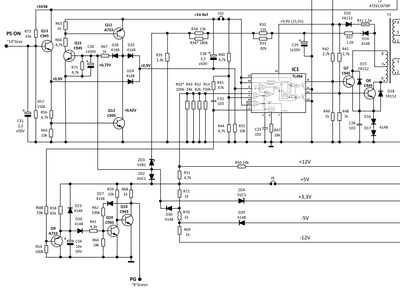 Octek X25d AP-3-1 250W ATX PSU - schematic cut of PS_ON circuit.png