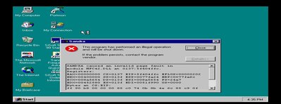1-Sandra 99 crashing inside UniPCemu Win95 RTM.jpg