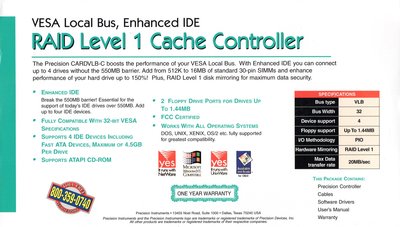 Precision Instruments CARDVLB-C Tekram Green Cache DC Series EIDE Controller Box - Back.jpg