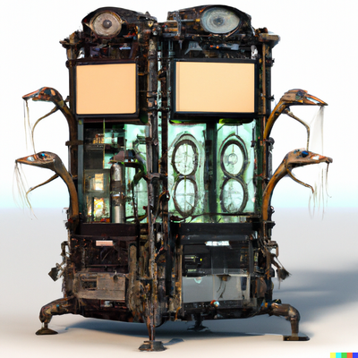 DALL·E 2023-02-28 22.51.35 - A 3D render of a 286 desktop pc in a vintage steampunk style with seahorses.png