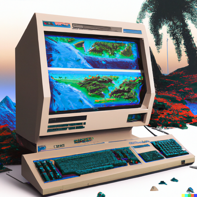DALL·E 2023-02-28 22.37.51 - A 3D render of a Tandy 1000 PC in the style of Roger Dean.png