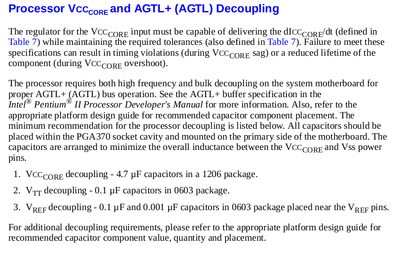 Processor V CC CORE and AGTL+ (AGTL) Decoupling.png
